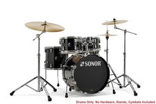 Sonor AQ1 Piano Black Studio 20x16/10x7/12x8/14x13/14x6 Birch Drums +Hardware