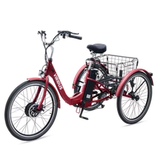 Secondhand 24" Adult Folding Electric Tricycle 350W 36V 13Ah Electric Trike Red