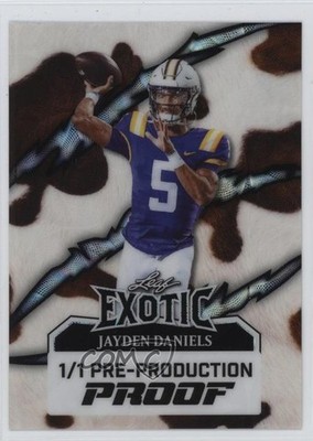 2024 Leaf Eclectic Exotic 1/1 Jayden Daniels #E-JD1 Rookie RC 3zh