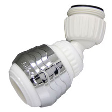 1.8 GPM Dual-Thread Double Swivel Spray Aerator, White