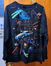 Star Wars Sweatshirt Top XXL Print Graphic Pull Over Black New Without Tags