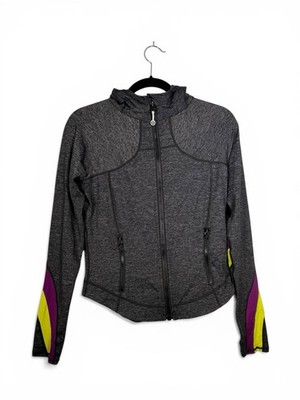 Lululemon Hooded Define Jacket Women s US8 M Heathered Grey Colorblock Sleeve