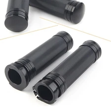 For Harley Sportster Dyna Softail Touring Fatboy CNC Handlebar Hand Grips Black