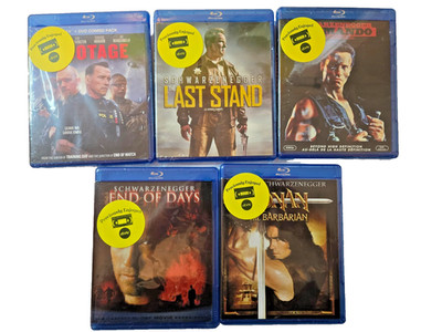 End of Days, Commando, Conan the Barbarian, The Last Stand, Sabotage
