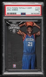2014-15 Panini Totally Certified Joel Embiid #143 PSA 9 MINT Rookie RC