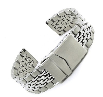 Massive Rice Uhrenarmband Metall Edelstahl 22mm
