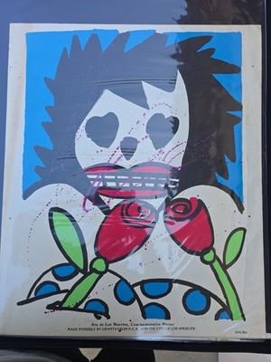 Rare Vintage D.O.D. Commemorative 1981 Artist Gronk Dia De Los Muertos SHG Print