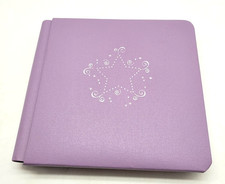 Creative Memories Scrapbook Album 7x7 lavendar silver star