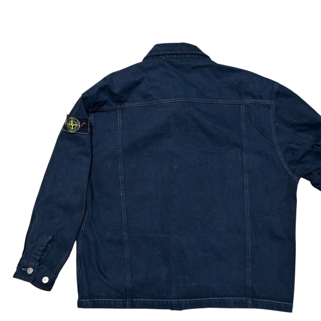1986–1987 Rare Stone Island Carpenter Denim Jacket Dark Navy XL