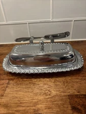 Vintage Irvinware Silver Butter Dish With Spreader Has Tags! 