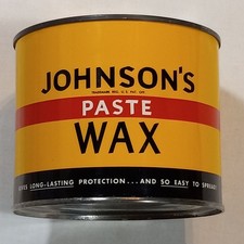 JOHNSON PASTE WAX 1lb Can Vintage Discontinued 70% Full