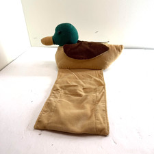 Vintage Mallard Duck Corduroy Armchair Caddy Remote Control Holder 1980s Decor