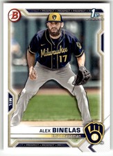 2021 Bowman Draft #BD-79 Alex Binelas 1st Milwaukee Brewers Baseball
