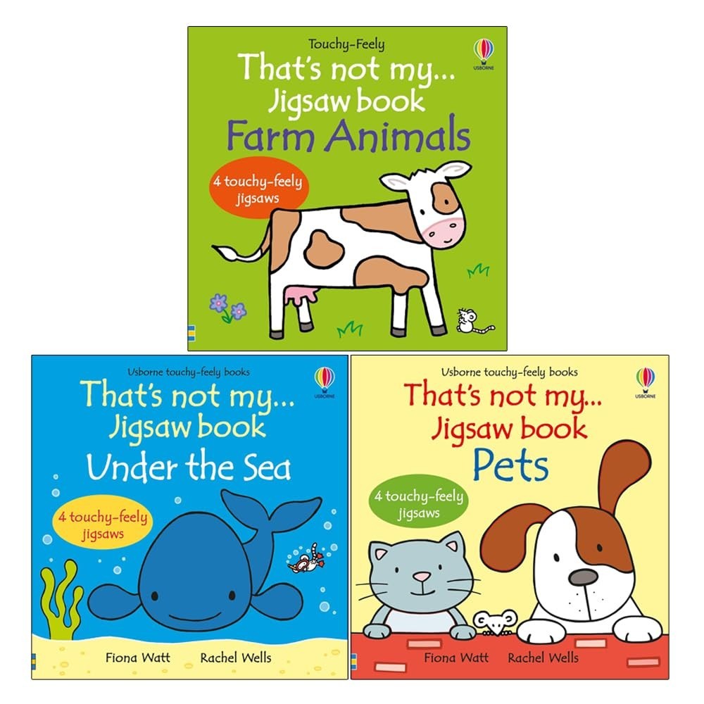 That's not my jigsaw book Collection 3 Books Set By Fiona Watt Farm Pets,Animals - Image 2