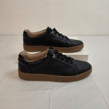 SOUL Naturalizer Womens Black Gum Sole Lace Up Sneakers 10 M Casual Comfort Flat