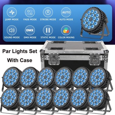 270W PAR Lights RGBW UV 18LED Stage Lighting DJ Disco Party Club Show Light DMX