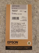 05-2022 GENUINE EPSON T6037 LIGHT BLACK 220ml INK STYLUS PRO 7800 9800 7880 9880