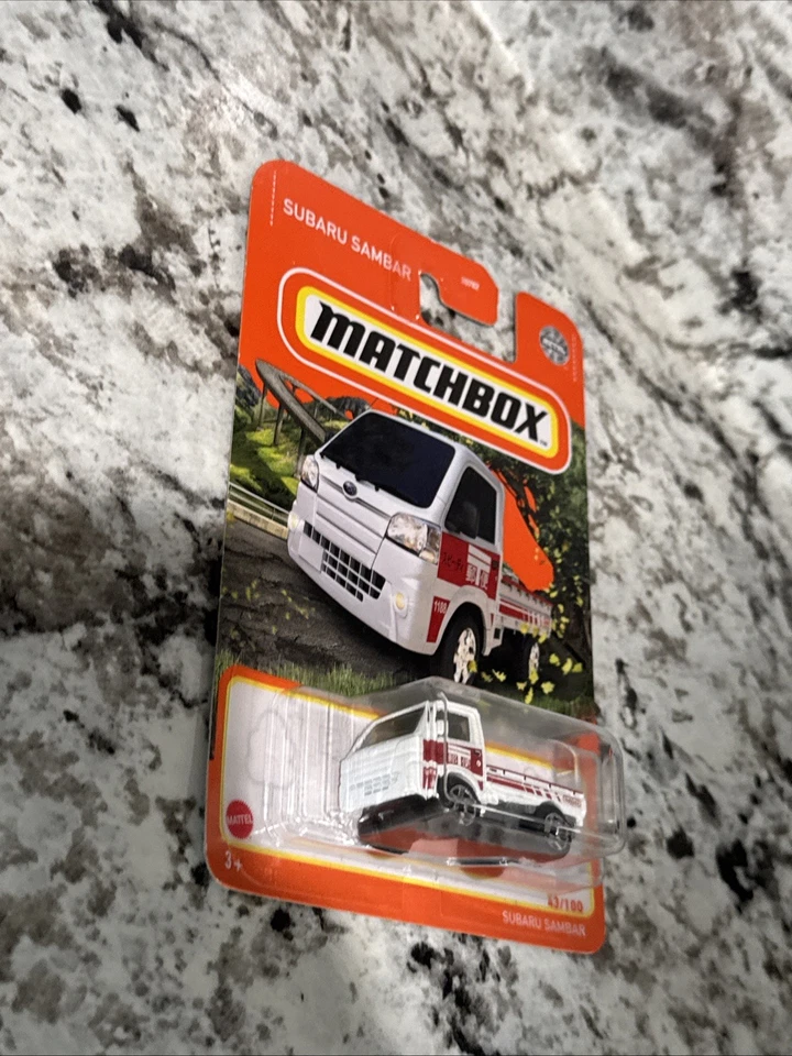 Camión Matchbox Subaru Sambar 2022 blanco rojo Foto 3 de 4