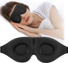 Sleep Mask for Side Sleepers - 100 Light Blocking 3D Eye Mask for Sleeping, Com