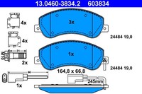 Bremsbelagsatz FÜR Ford - ATE 13.0460-3834.2