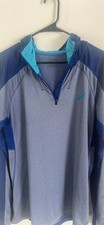 Men  s ASICS Everyday Warm Up Top With Hoodie Size LG with thumbholes