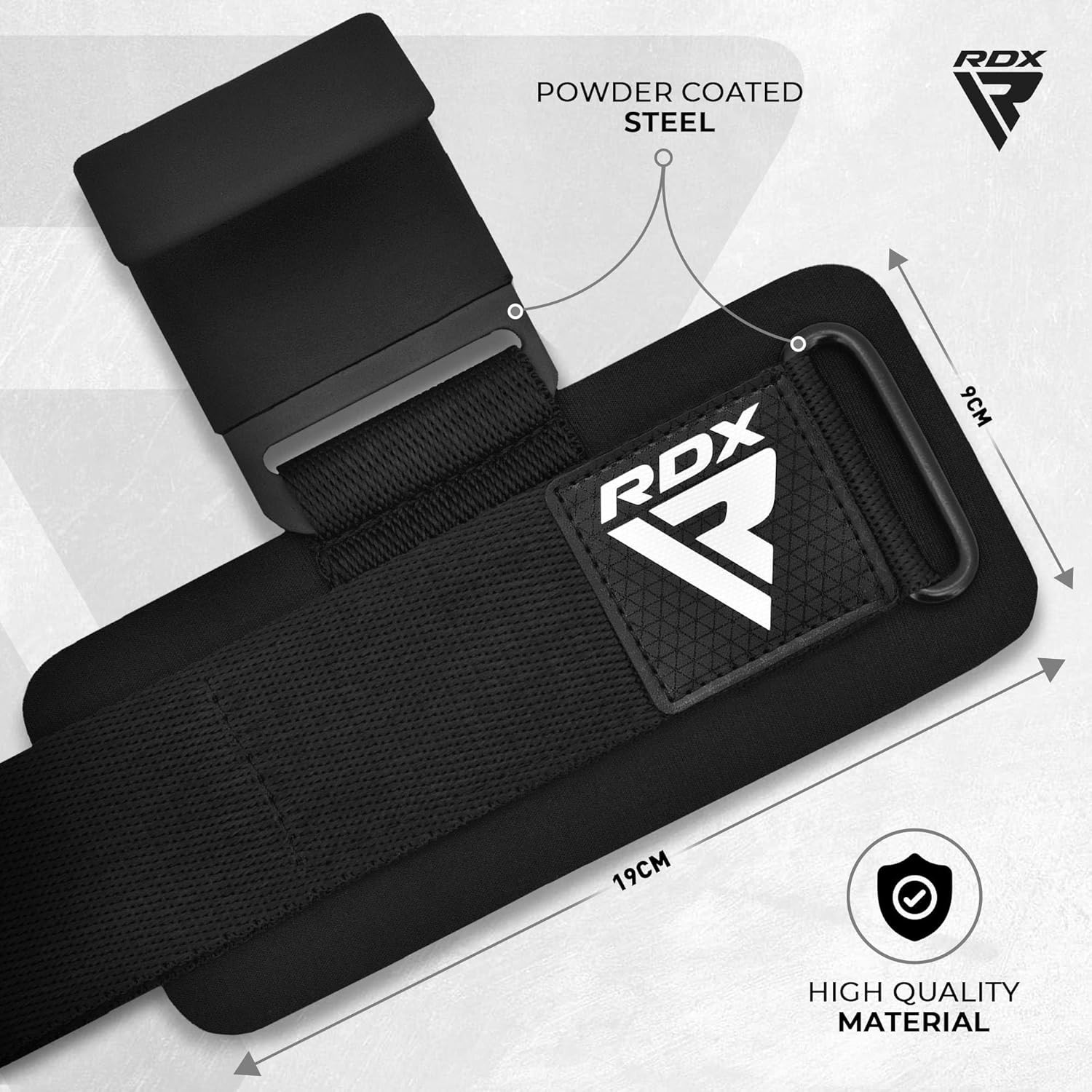 RDX Weight Lifting Hooks for Deadlifting (Pair) - 600Lbs One Size, Black 