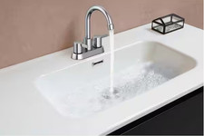 Glacier Bay 4 in Centerset Bathroom Faucet High Arc 2 Handle Chrome GARRICK-7630