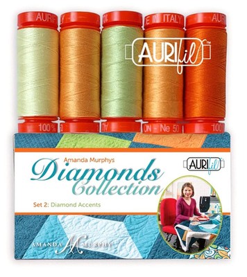 Aurifil - Amanda Murphy Diamonds Collection Two 50wt 5 Small Spools