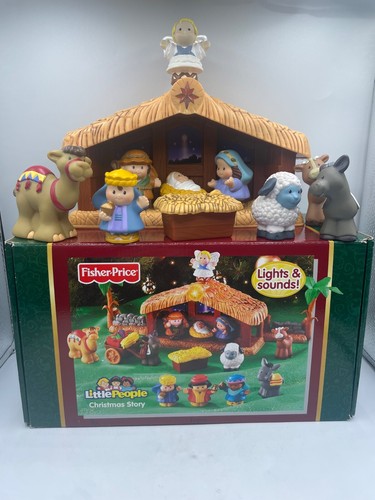 2005 Fisher Price Little People Christmas Story Nativity w/ Box Works Incomplete