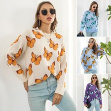 Women Winter Sweater Crew Neck Casual Long Sleeve Slim Fit Pullover Blouse Tops