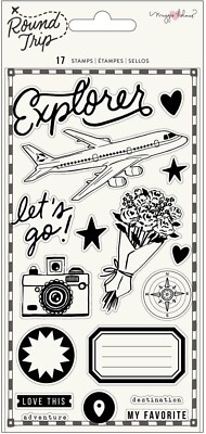 Maggie Holmes - Round Trip Clear Stamps - Travel - 17 pcs - Brand New