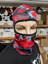 red camouflage ski mask unisex pop stars trendy snow kids adults winter cosplay