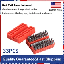 33pcs Screwdriver Bit Set, Hex Head Drill Bits with 1/4 Extension Holder