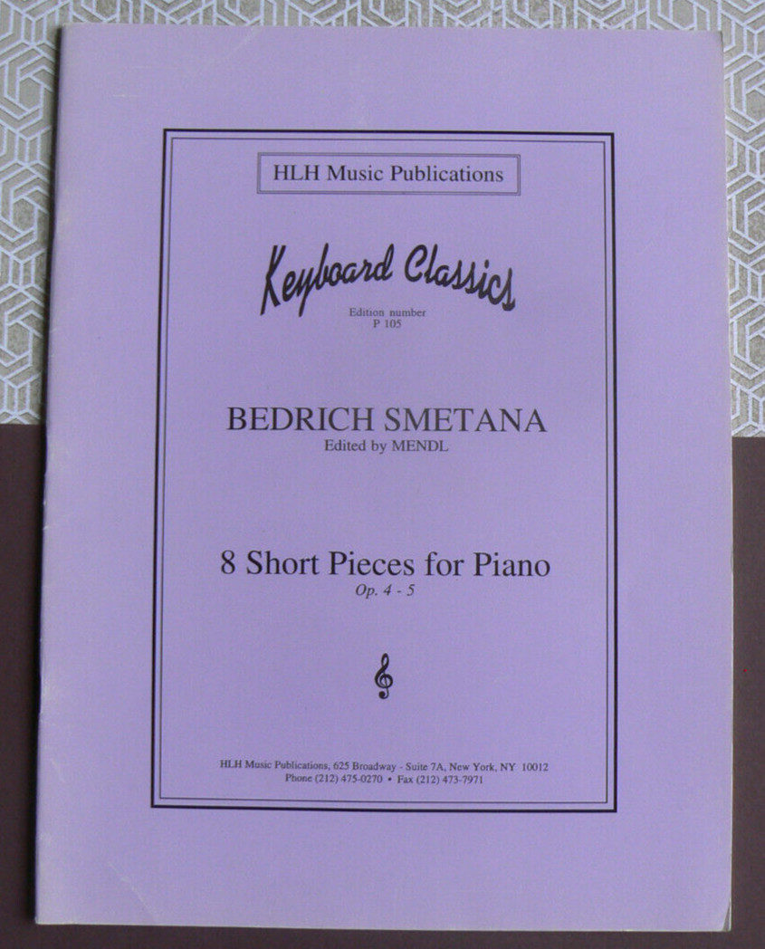 HLH Music - Tastiera Classica P 105, Smetana, a cura di Mendl, 8 pz. Op.4-5