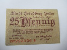 Niemcy Notgeld, Friedberg 25 Pf. gebr.