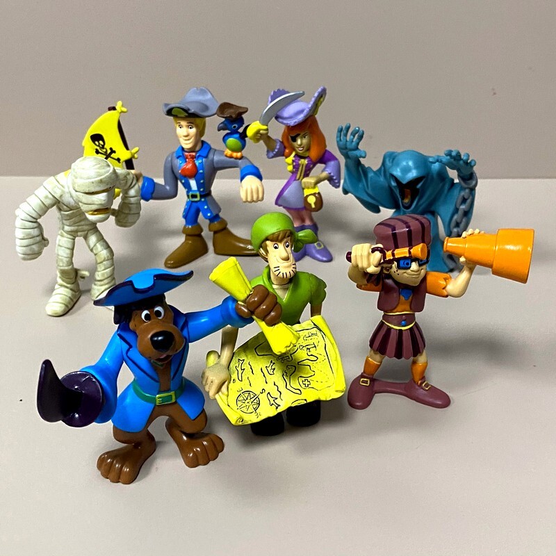 7PCS Scooby Doo Pirates Crew Shaggy Dog Velma Fred Daphne Mummy
