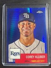 Corey Kluber Blue Prism Refractor 2022 Topps Chrome Platinum Anniversary #313