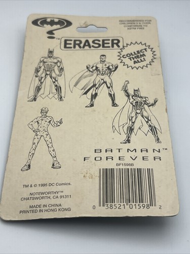 Vintage Batman Forever Riddler Noteworthy Eraser NIP DC Comics 1995 ~ Read - Picture 13 of 15