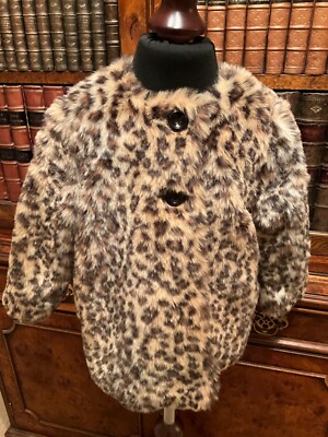 Vintage Marienkäfer Faux Leopard Pelzmantel - 18-24 Monate