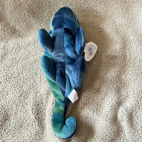 TY Beanie Baby Collection Retired 1997 Rainbow The Chameleon PE # 4037 Vintage - Picture 7 of 12
