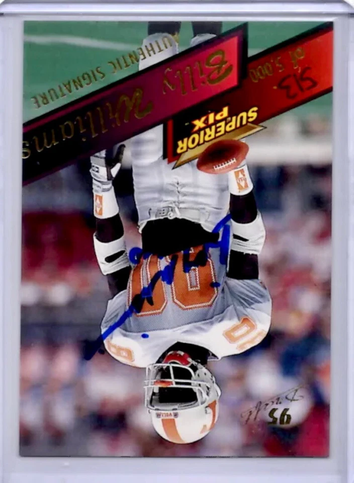 1995 SUPERIOR PIX DRAFT BILLY WILLIAMS Authentic Signature Rookie AUTO #513/5000 - Image 2 of 2