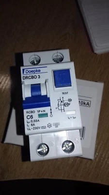 DOEPKE FIC.06/0.03/1N-A //RCBO, DP C Curve Type A CIRCUIT BREAKER 6A 30mA