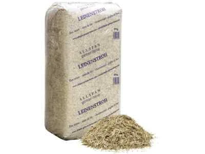 Allspan German Horse Leinenstroh Kleintierstreu Tiereinstreu Einstreu 20kg Streu