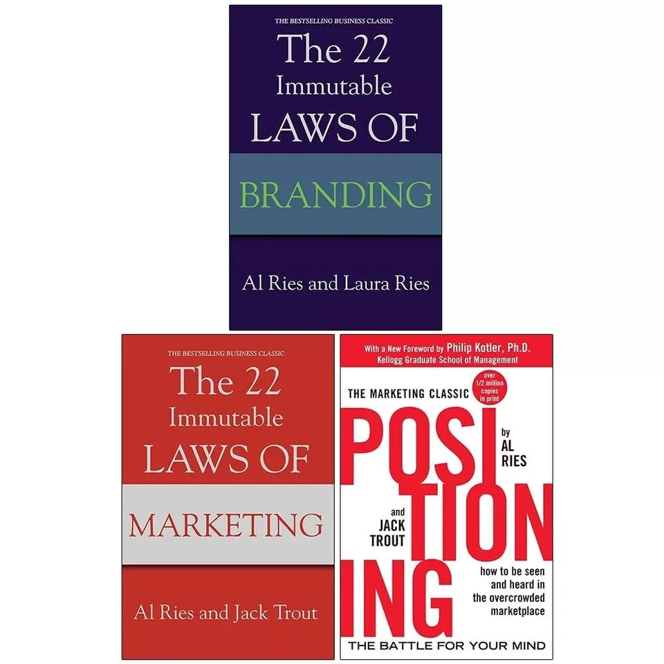 Al Ries & Laura Ries Collection 3 Books 22 Immutable Laws Of Branding, Position