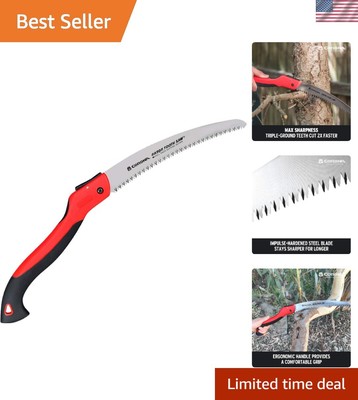 RazorTOOTH Folding Pruning Saw - Ergonomic Handle & 10'' Blade for Quick Cutting