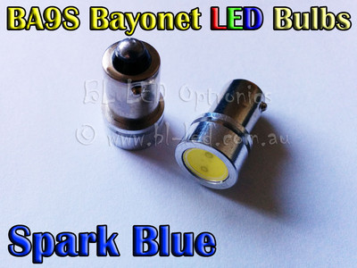 2x 1.5W Bayonet BA9S 1895 T4W SMD Blue Power LED Lamp - Parker Signal Side Bulb