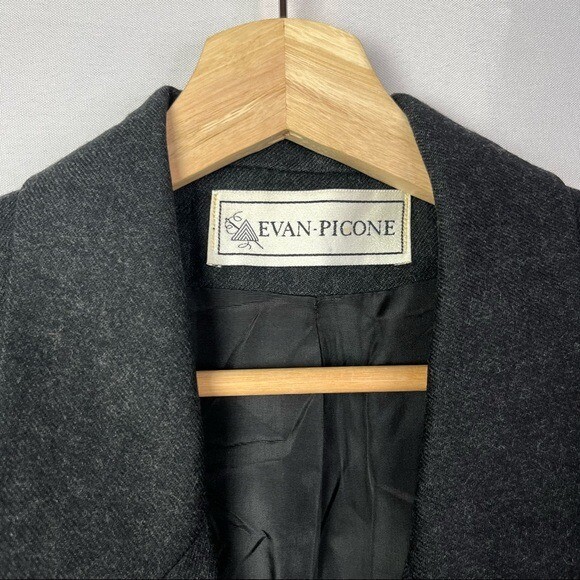 Evan Picone Dark Gray Two Button Suit Blazer 40R - image 3