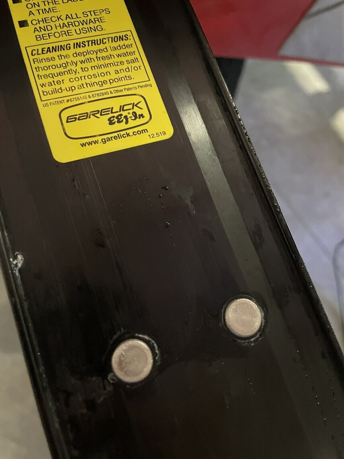 Replacement Step Rung & Pivot Pin for Garelick EezIn Boarding Swim Dive Ladder Helia Beer Co