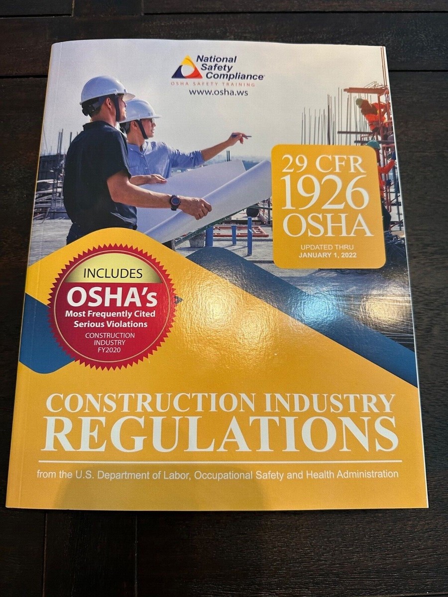 Osha Standard 29 Cfr 1926 Tabs For 29 CFR Part 1926 OSHA, Latest