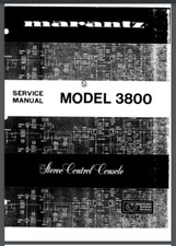 Marantz 3800 Stereo Control Console Service manual 49 pages comb bound